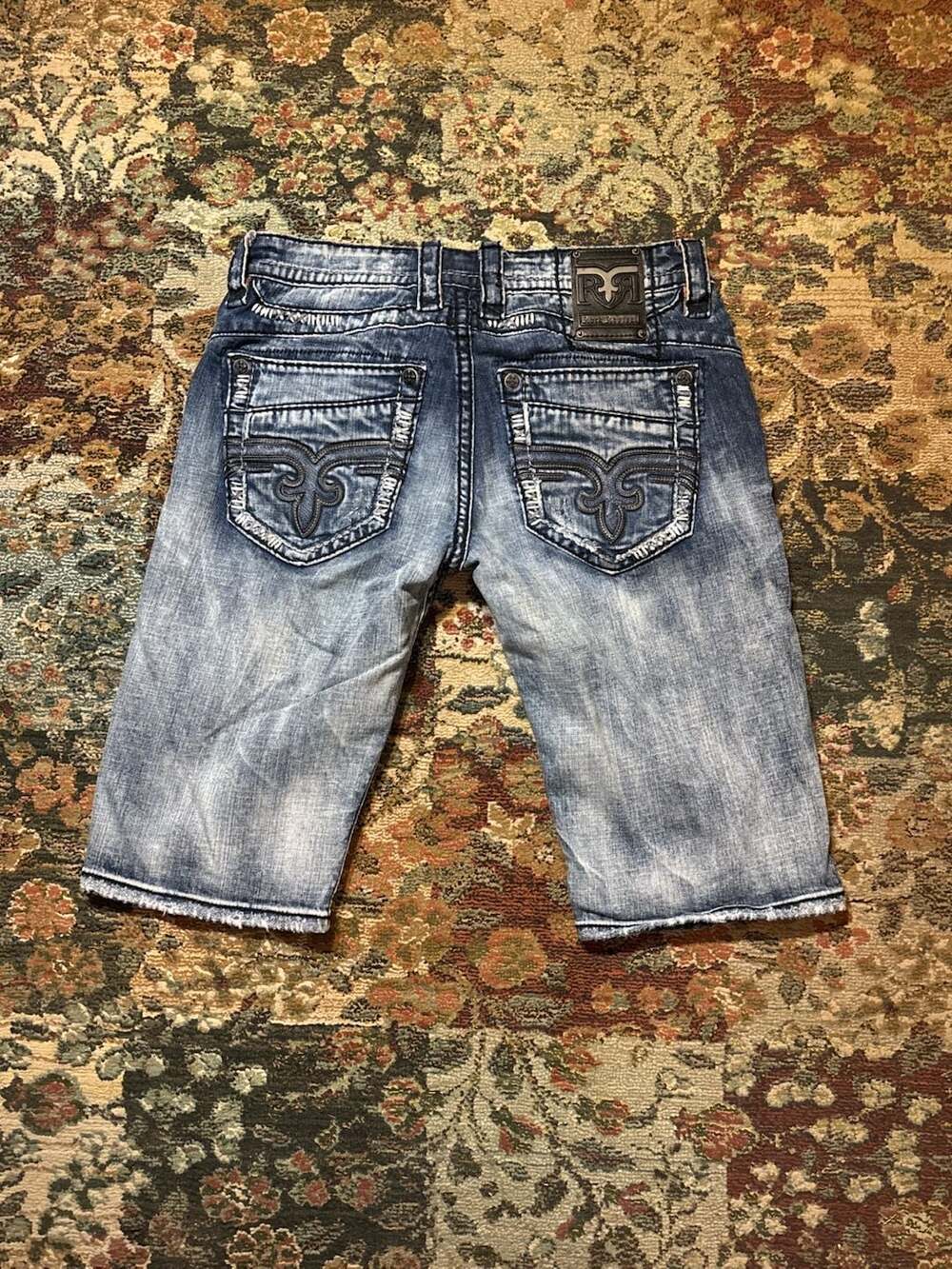 Rock Revival Helicon Denim Shorts Size 33